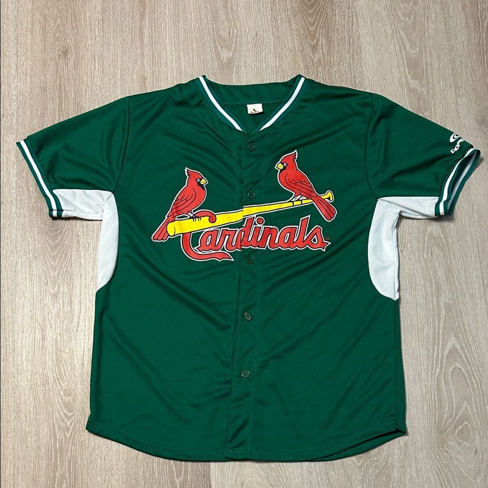 St. Lewis Cardinals Green Cooper Tires Baseball Jersey